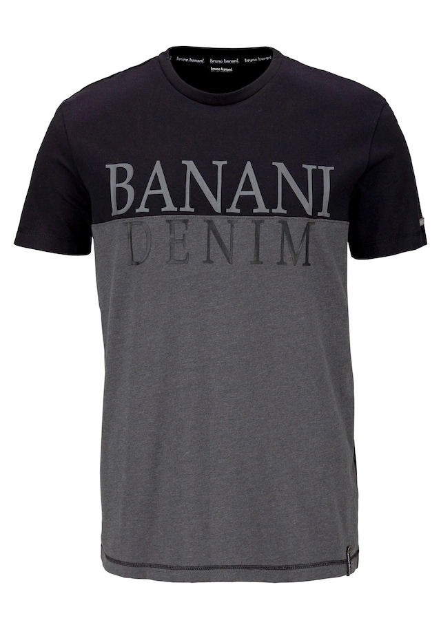 Bruno Banani T-Shirt , kurzärmelig,  schmal geschnitten,  Casual-Stil,  aus Baumwolle