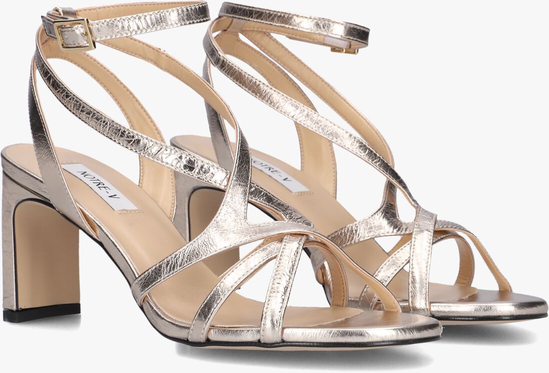 roségouden notre-v sandalen met hak 42527