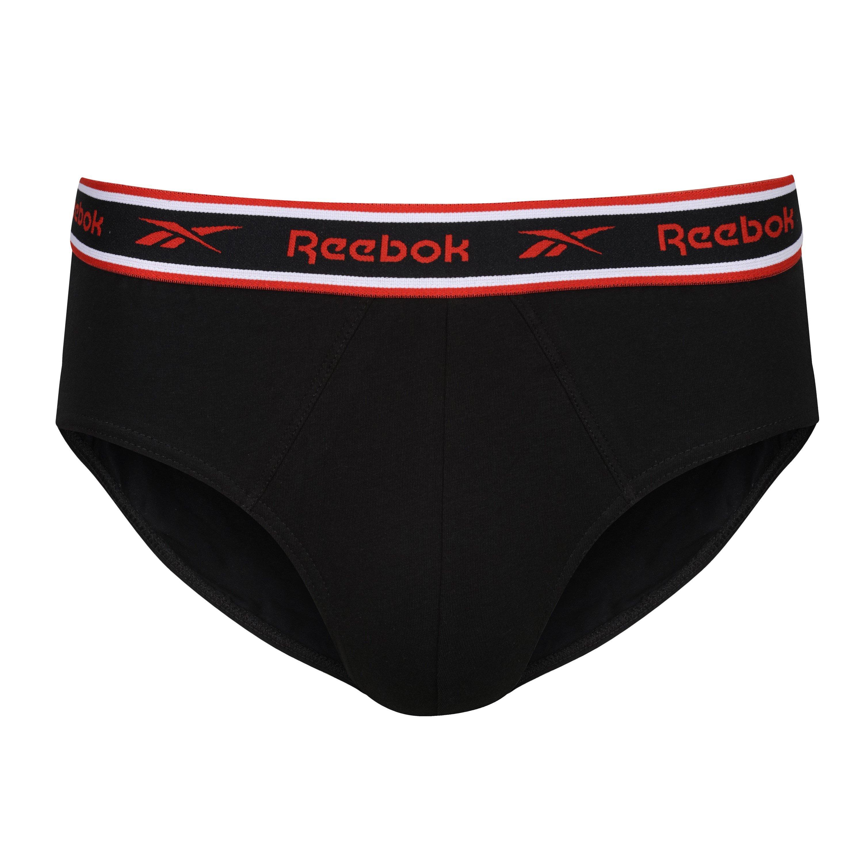 Reebok 3 Pack Cotton Elastane Briefs Mens