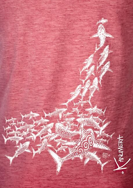 KANUMERA - T-SHIRT DELAVE ATTAQUE DES REQUINS FEMME