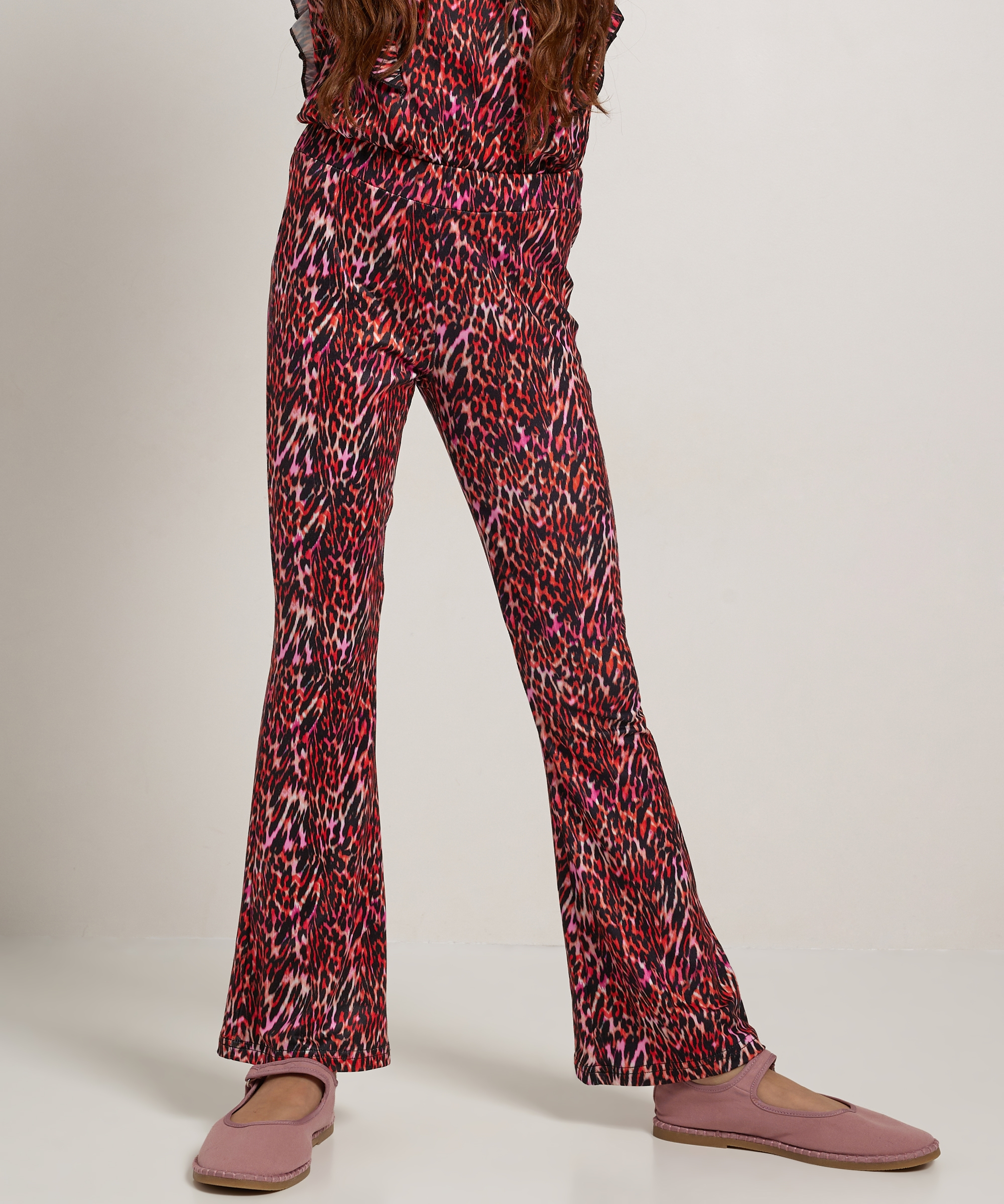 flared fit broek all-over print