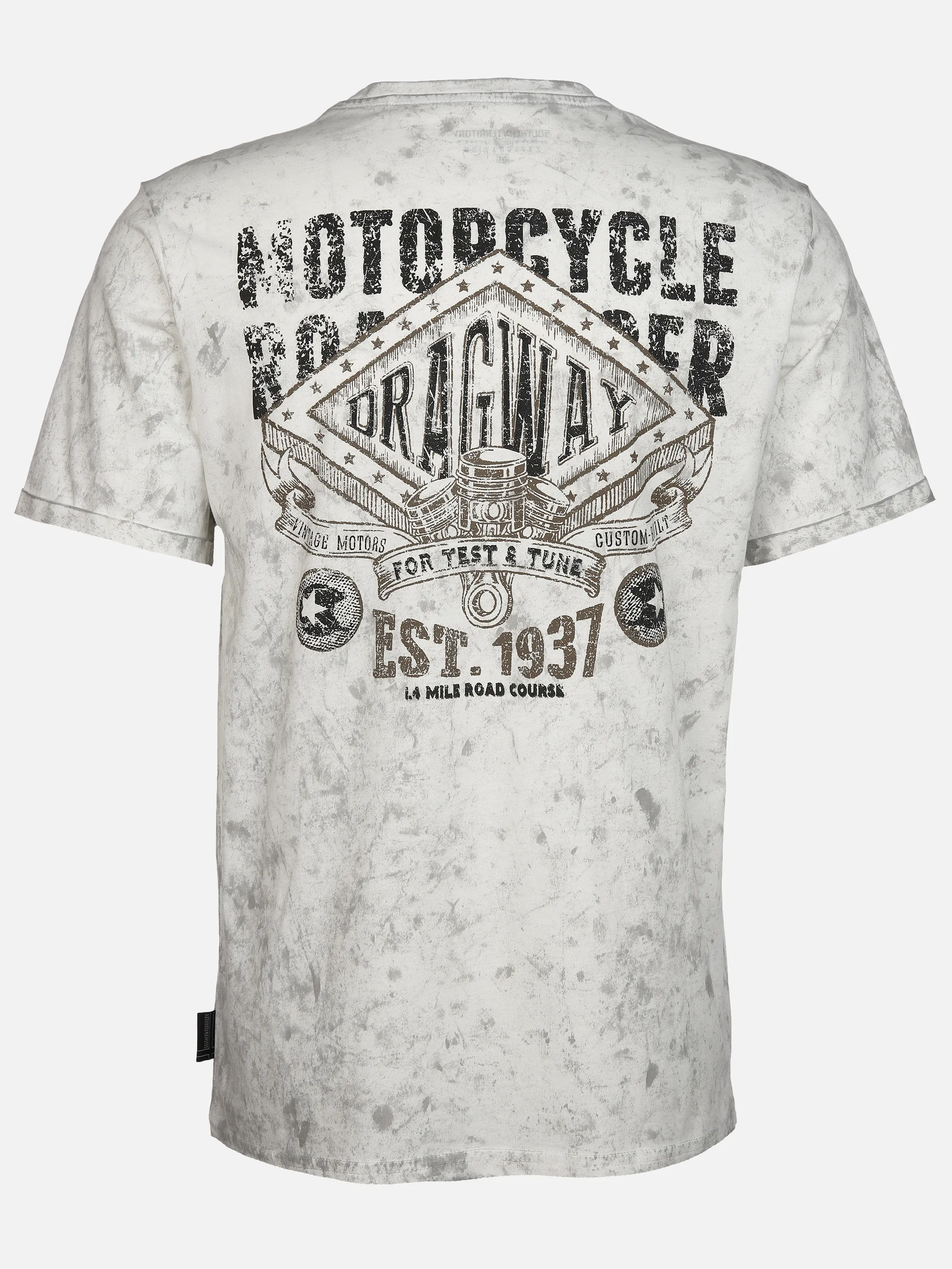Herren Henleyshirt mit auffälligem Frontprint