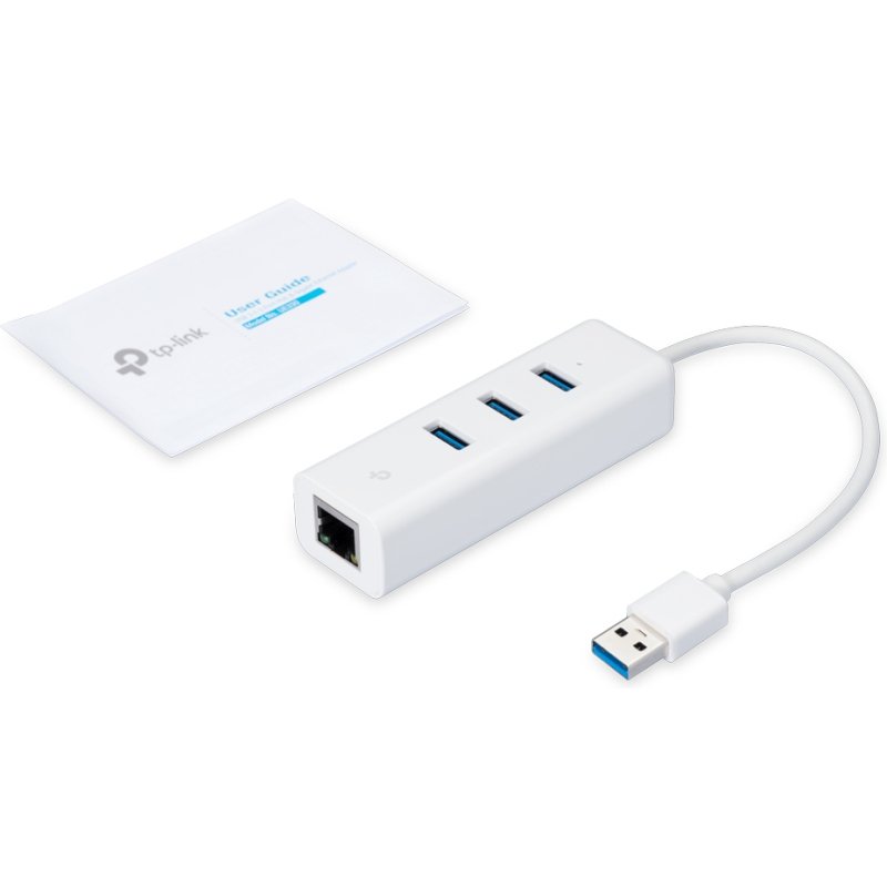 TP-Link UE330 station d'accueil Avec fil USB 3.2 Gen 1 (3.1 Gen 1) Type-A Blanc