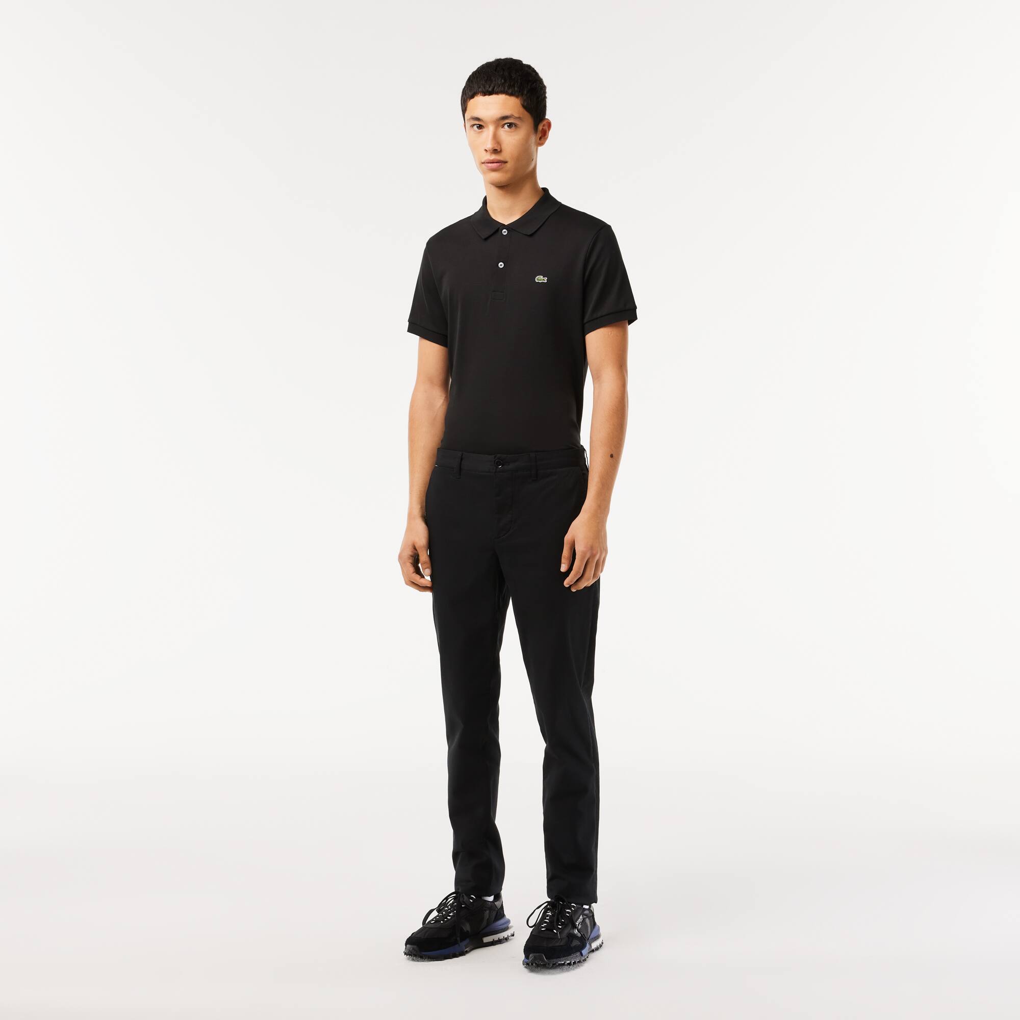Slim Fit Chinohose mit Baumwolle und Stretch Hosen & Shorts - Schwarz - Lacoste - Herren