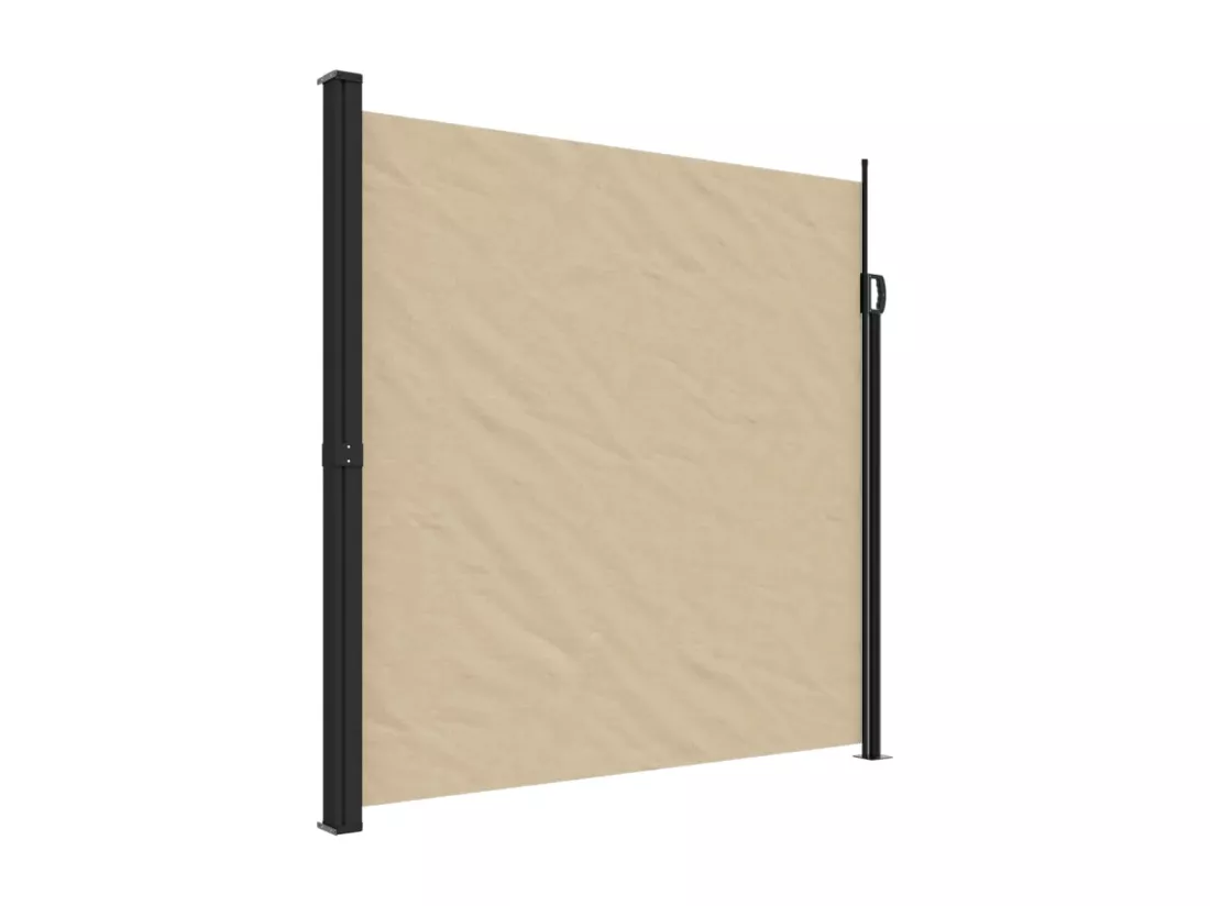 Auvent latéral rétractable beige 200x500 cm