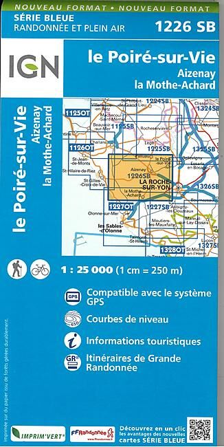 IGN - 1226 SB LE POIRE SUR VIE 1 25 000
