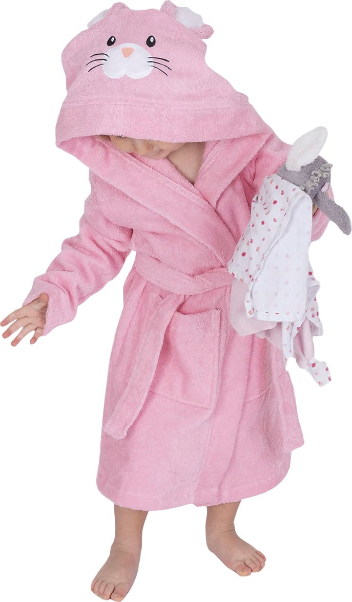 Wewo fashion Kinderbademantel »8024«, 1 Stk. für Mädchen & Jungen, mit niedlicher Kapuze