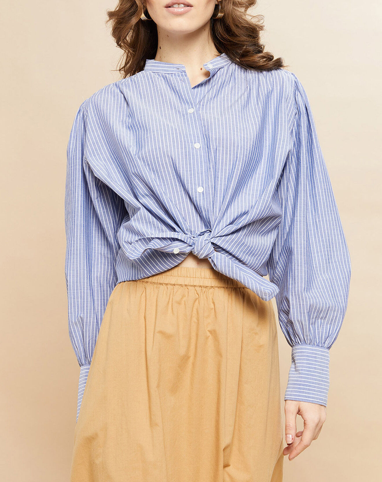 Hartford Chemise Calypso rayée bleue