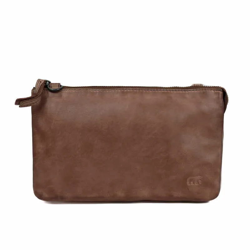 BEAR DESIGN Umhängetasche Braun Leder