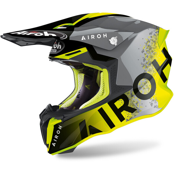 Airoh - Casque Twist 2.0 Bit Gris / Jaune / Noir