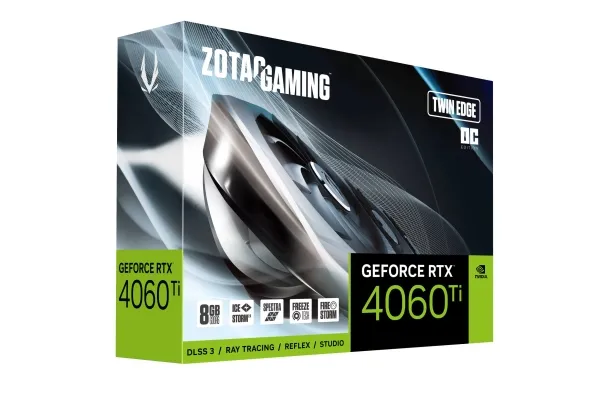 ZOTAC GAMING GeForce RTX 4060Ti Twin Edge - Grafikkort - GeForce RTX 4060 Ti - 8 GB GDDR6 - PCIe 4.0 x8 - HDMI, 3 x DisplayPort