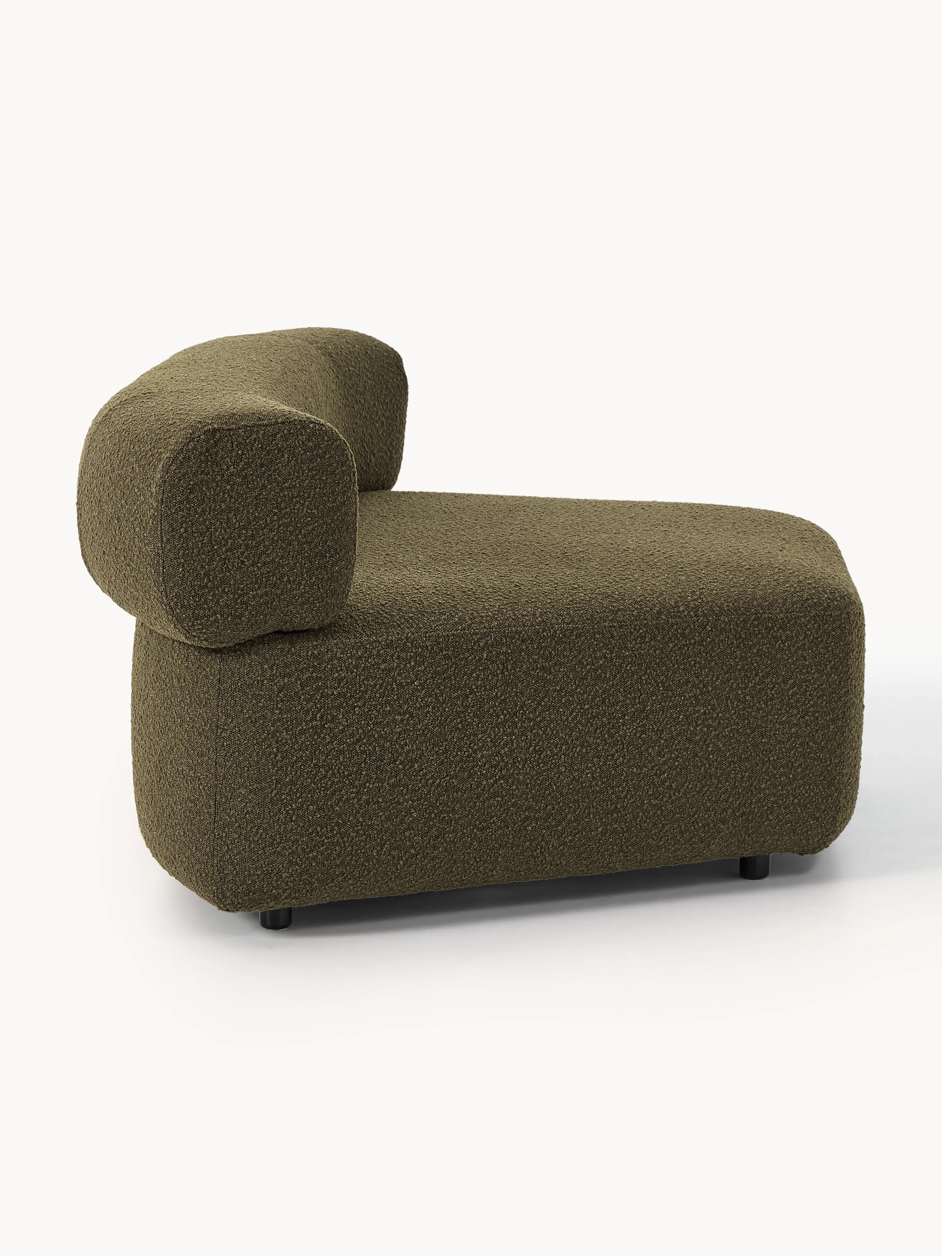 Ronde bouclé hoekmodule Anton