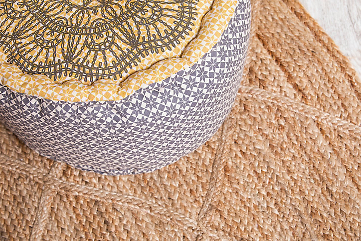 Tapis jute naturel losange Deco&Co L.230 x l.160 cm