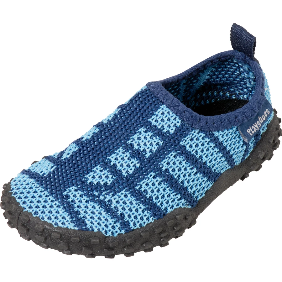 Playshoes Strick-Aqua-Schuh marinehellblau