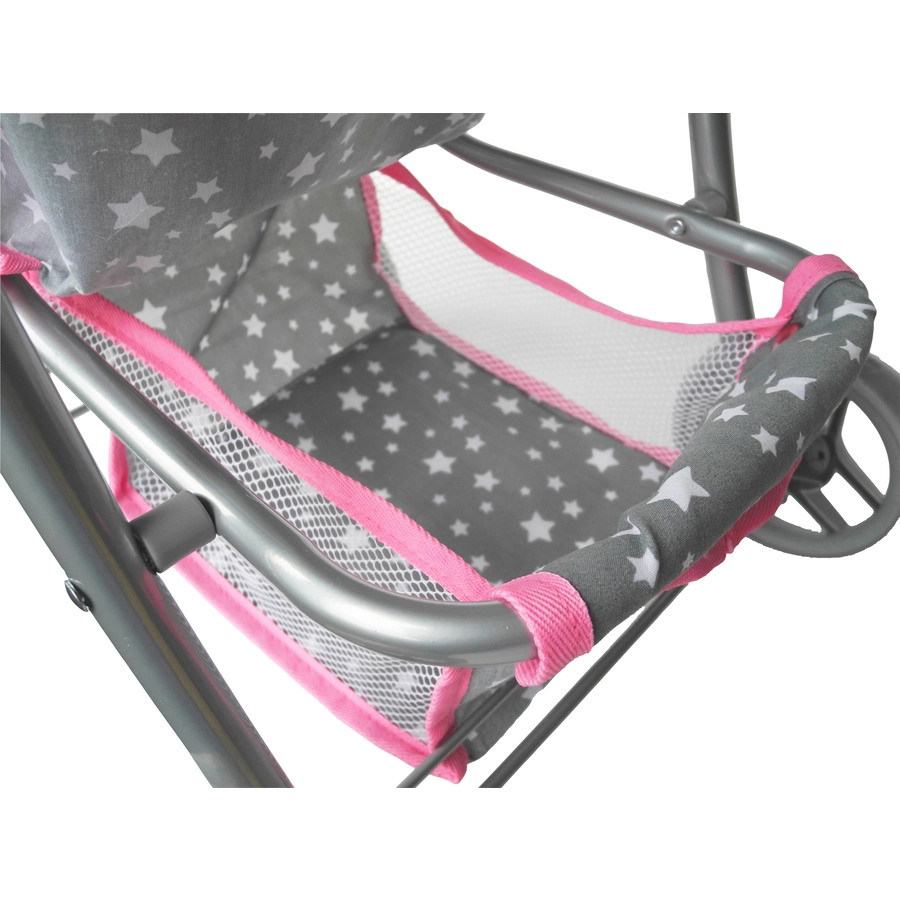 knorr toys® Puppenbuggy Liba - Star grey grau