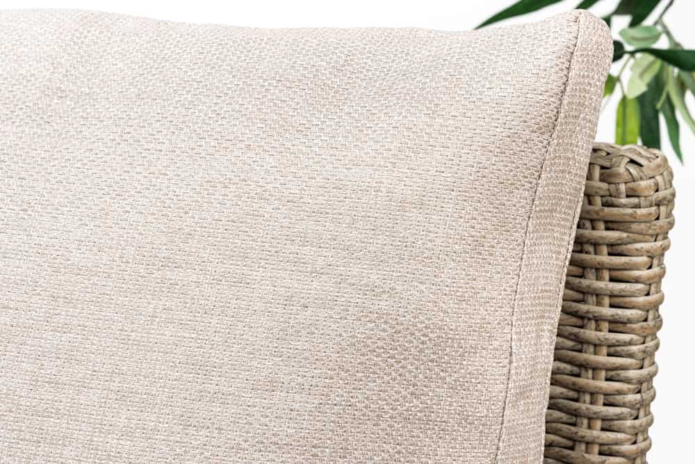 Outdoor Garten-Lounge MONACO 190cm natur Polyrattan Sitzecke inkl. Kissen wetterfest