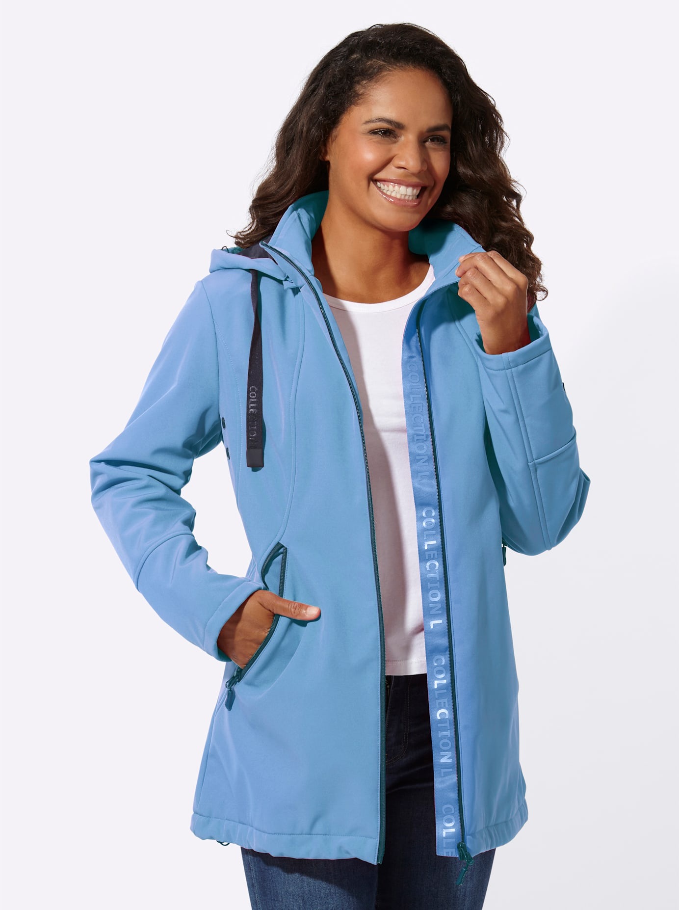 Casual Looks Softshelljacke mit Kapuze