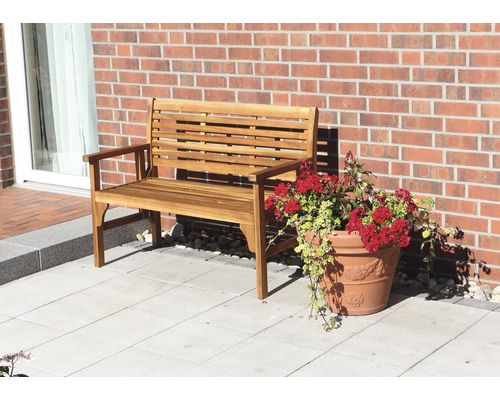 Siena Garden Lovera houten tuinbank, 2-zits, bruin