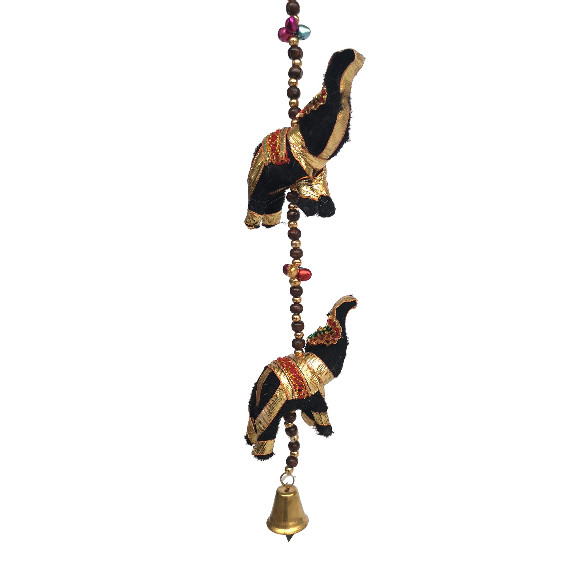 8er Kette 'Elefant' hängend, schwarz, gold, T 5 cm, B 9 cm, H 120 cm günstig bestellen