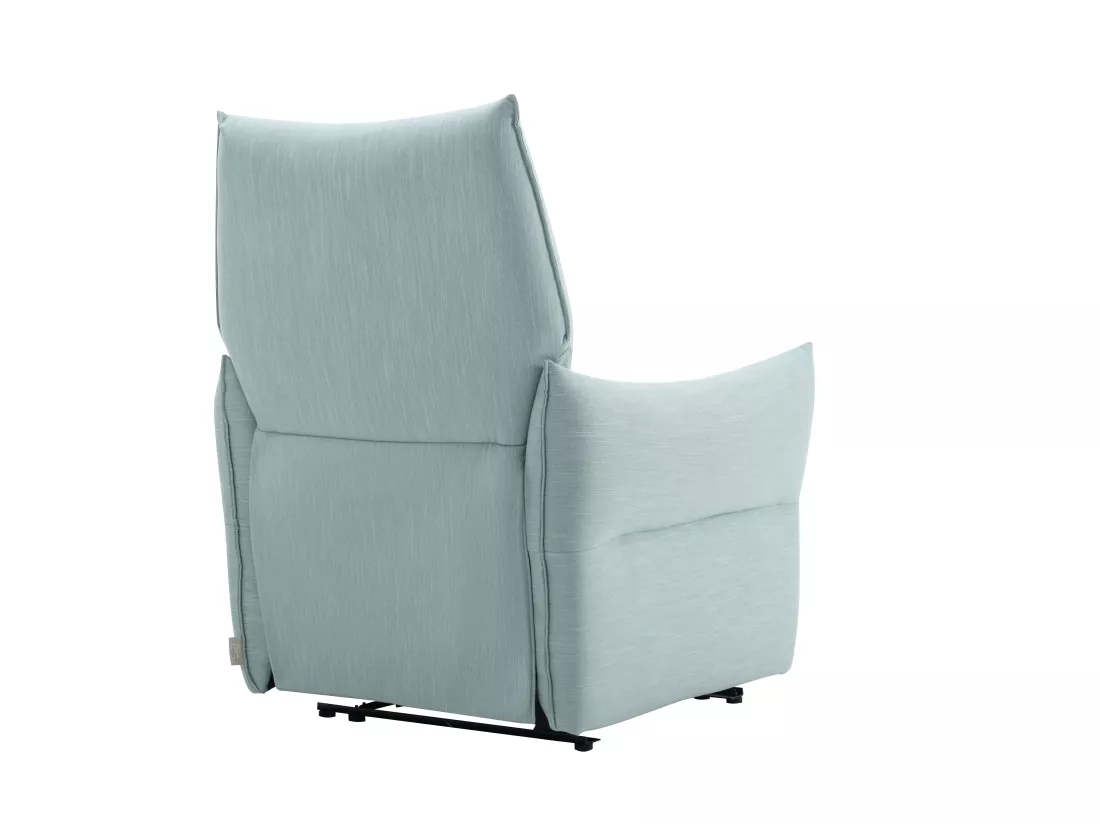 Fauteuil relax électrique en tissu bleu clair MODOC