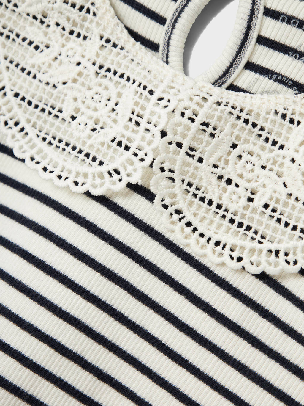 NAME IT gestreept T-shirt NMFFLOSSA donkerblauw/offwhite