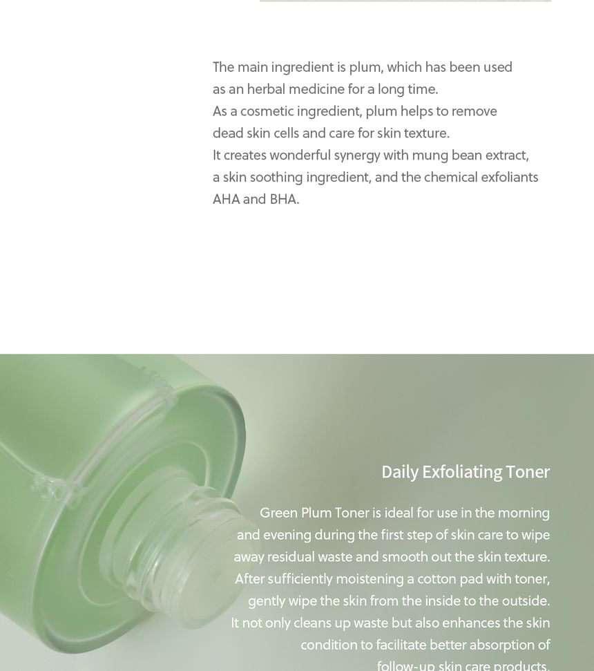 Beauty of Joseon - Groene pruim verfrissende toner: AHA + BHA