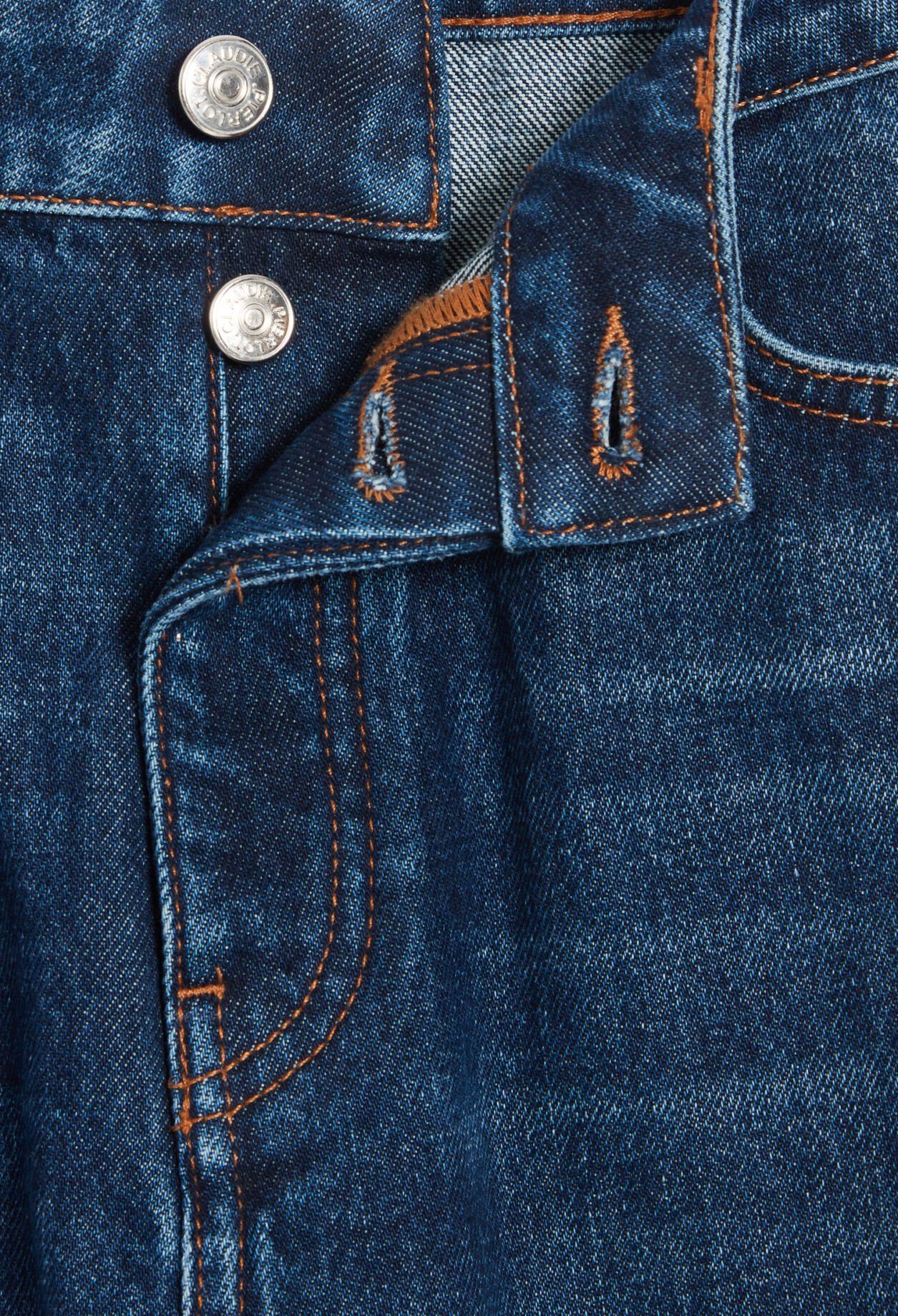 Jean mom bleu fonce