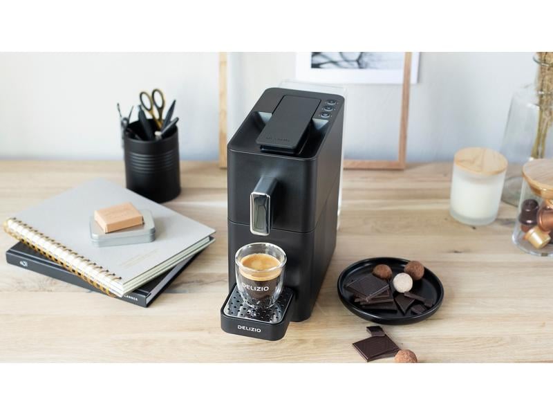 Delizio Kapselmaschine Carina Midnight Schwarz Kapselmaschine für Kaffee