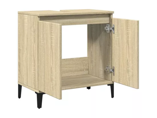 Meuble d'évier chêne sonoma 58x33x60 cm bois d'ingénierie