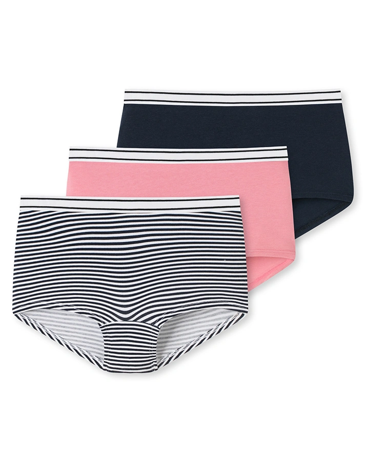 Panty 95/5 3er Pack in navy/rose