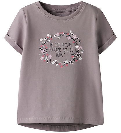 Name It T-Shirt - NmfVix - Purple Dove/Flower Ring