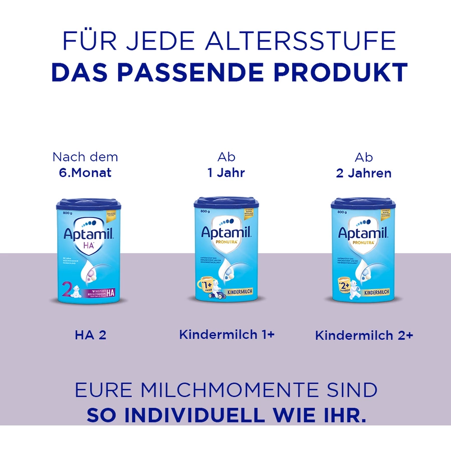Aptamil Anfangsmilch HA PRE mit hydrolisiertem Eiweiß 800 g ab der Geburt