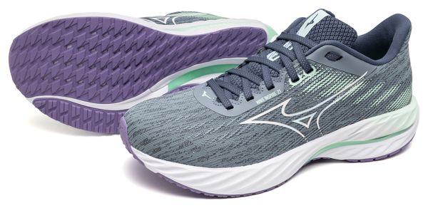 Chaussures Running Mizuno Wave Inspire 21 Bleu/Vert Femme