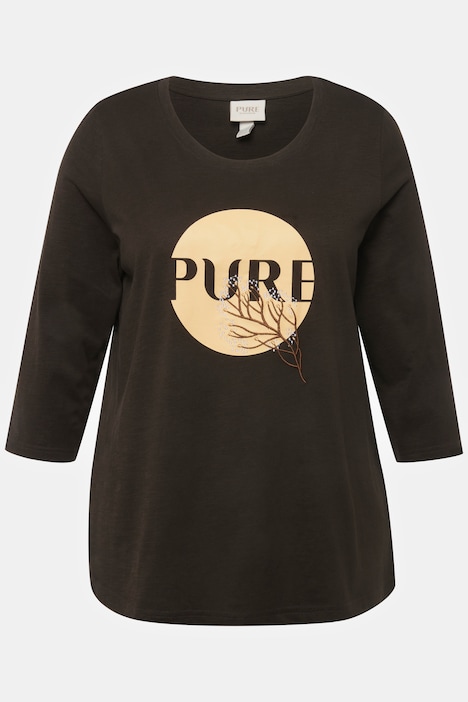 Shirt, PURE, Classic, Rundhals, 3/4-Arm, Biobaumwolle