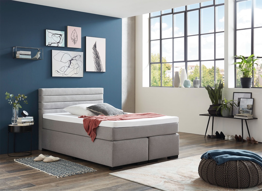 Boxspringbett Kokomo 140x200 cm Silber