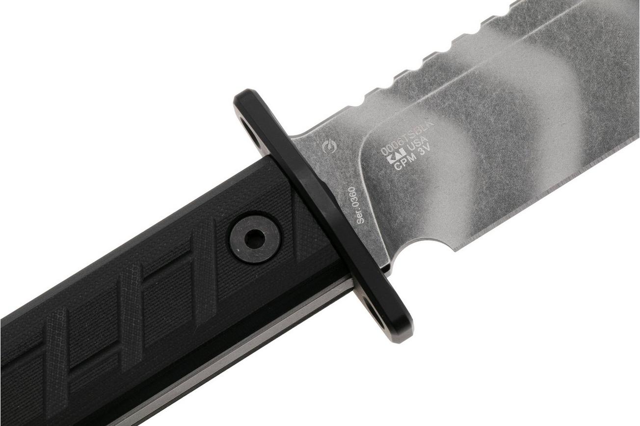 Zero Tolerance 0006TSBLK, Tiger Stripe CPM 3V, Black G10 survivalmes