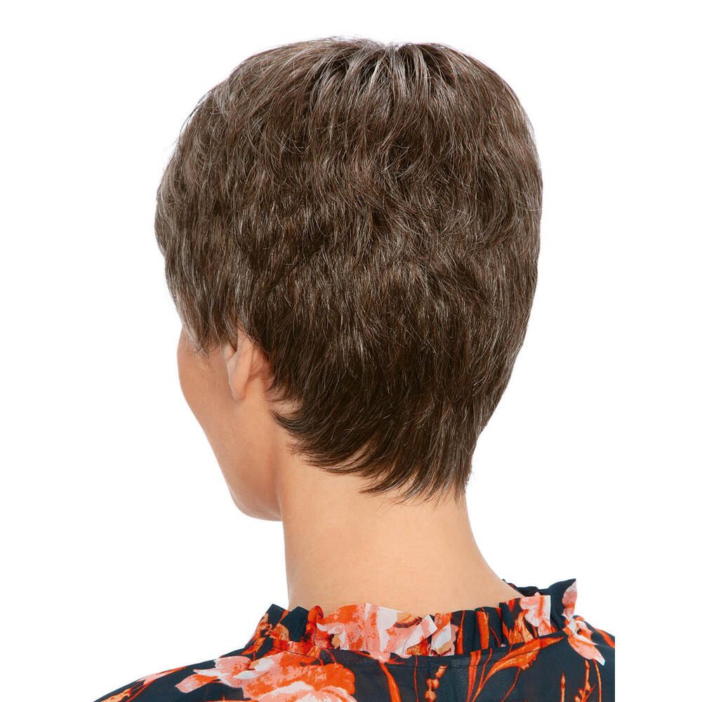 Perücke Sam von trendhair in Tabak/Graublond gesträhnt, dunkler Ansatz