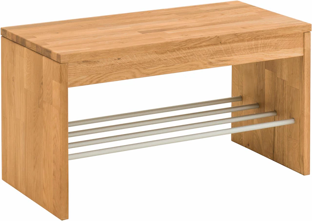 Home affaire Schuhbank »Dura« aus massiven Wildeichenholz oder Buche, Breite 82 cm