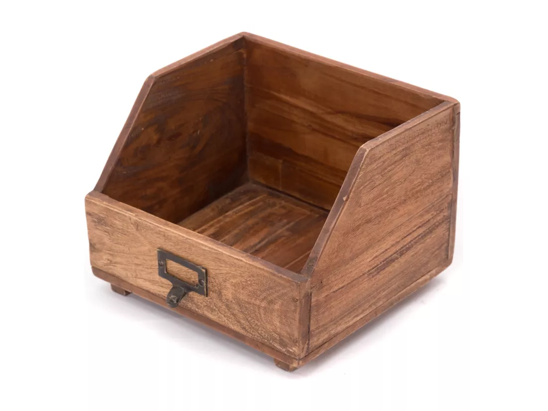 SET D'ORGANISATEUR Bureau 3 pièces Bois de mahogany, avec tableau écrivable 01 natur-vintage