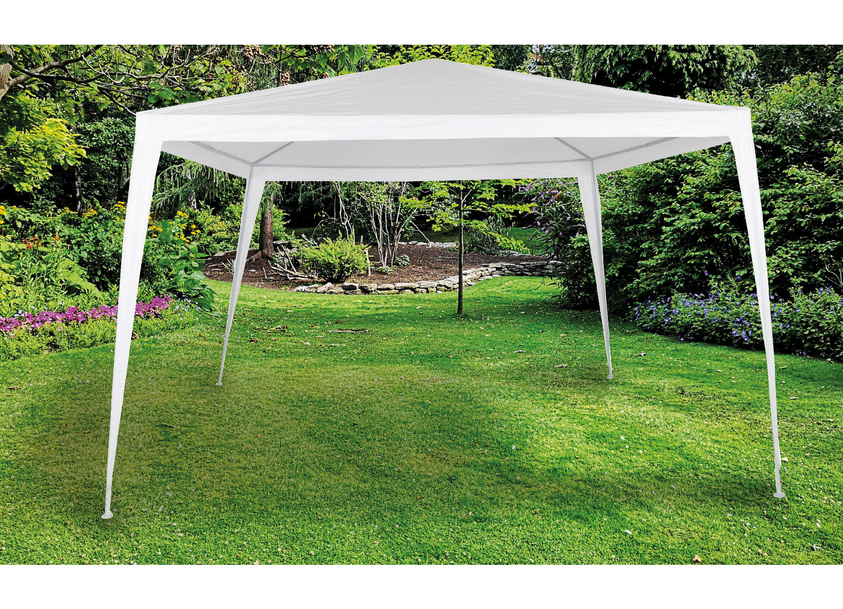 Steckpavillon 3x3m Weiß