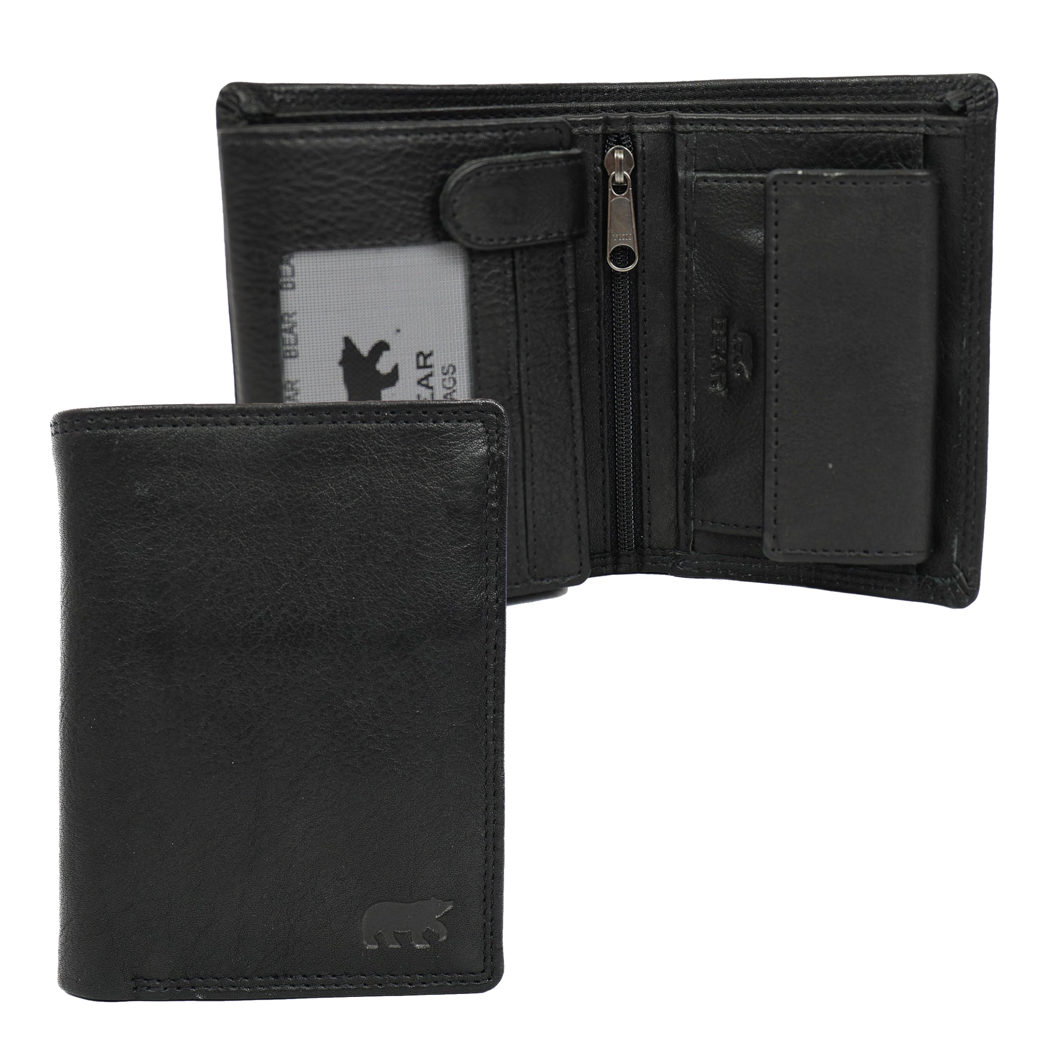 Hoge billfold 'Aiden' zwart BLACK
