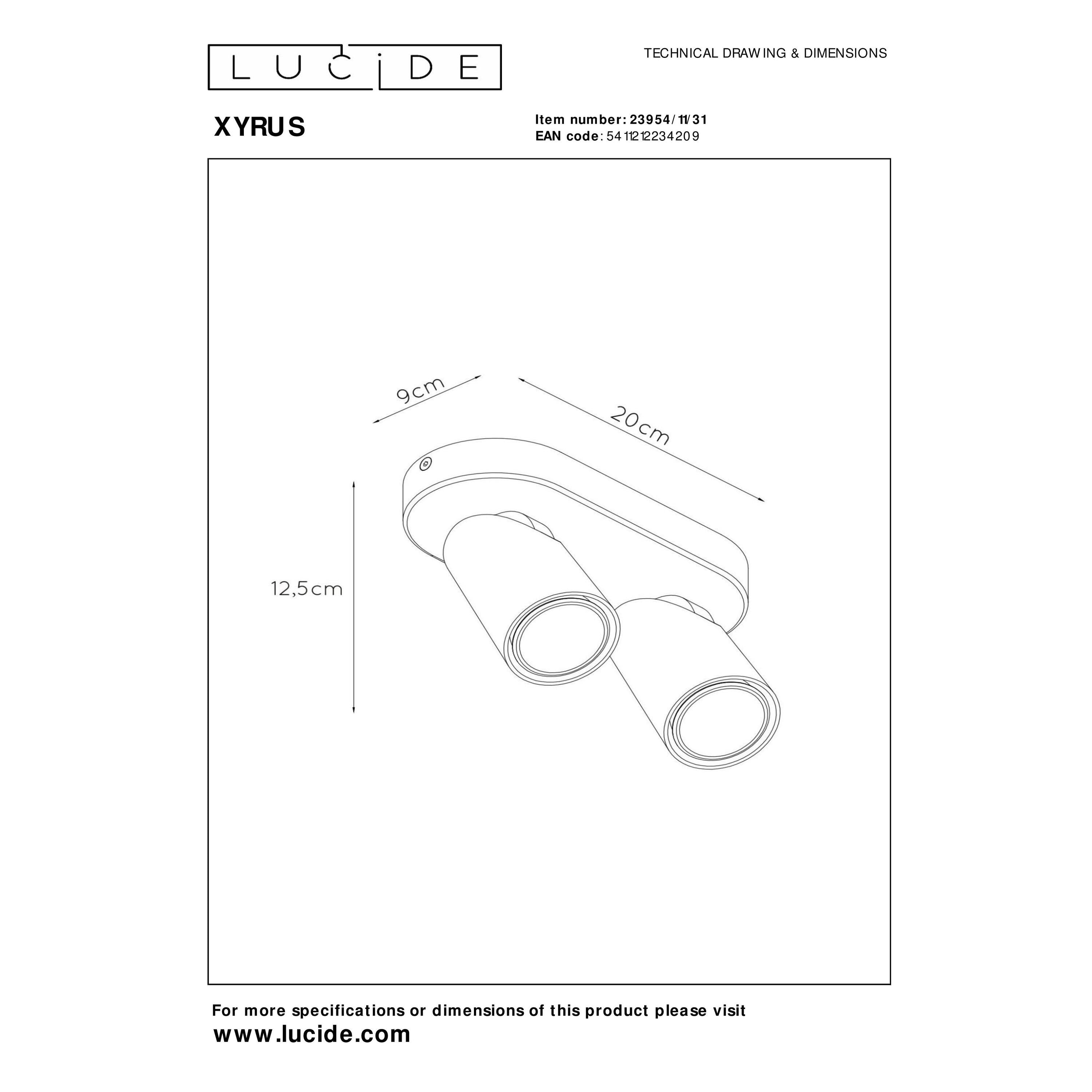Lucide XYRUS Plafondspot - Wit