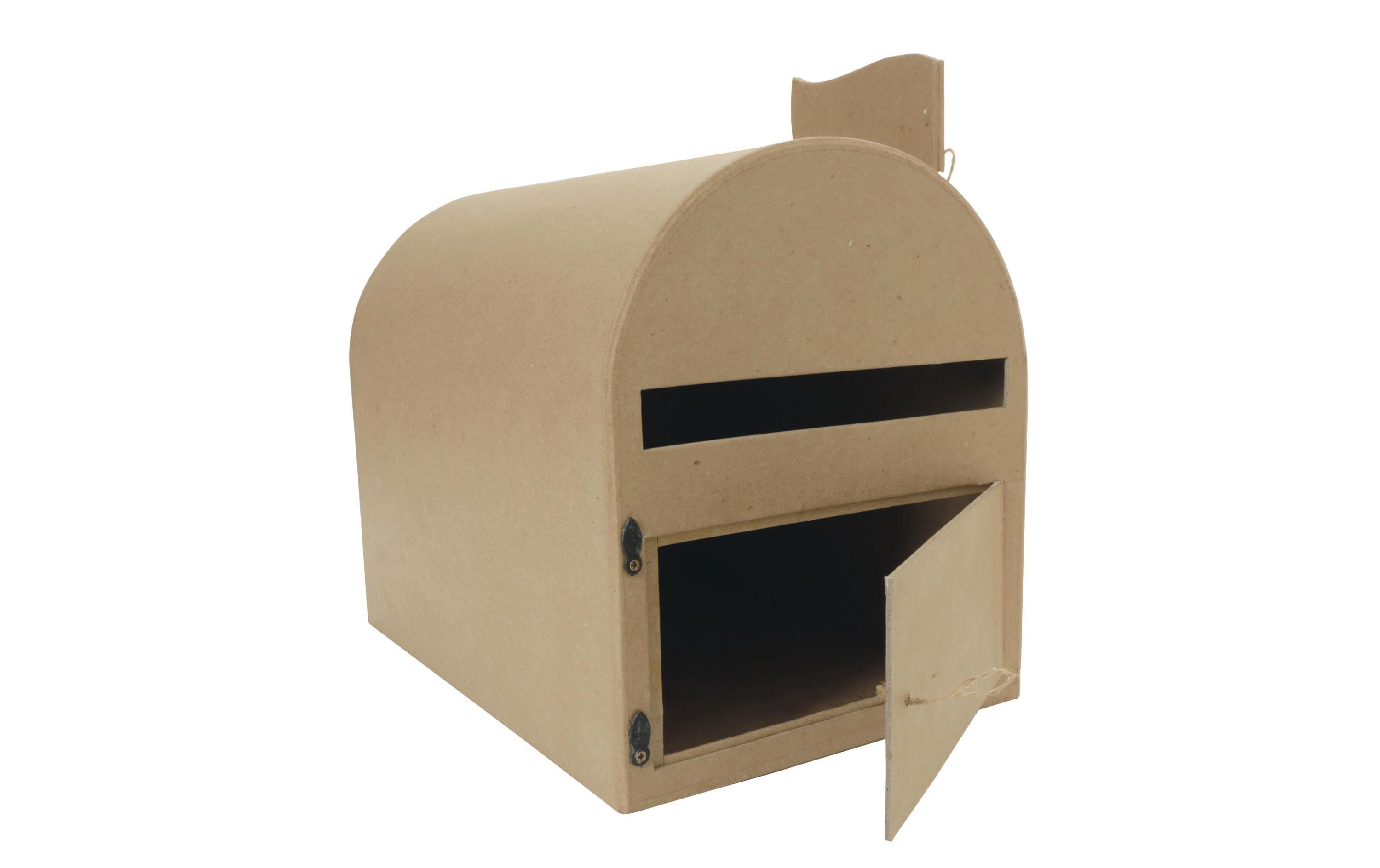 Papp-Figur 29 x 19 x 23 cm BriefkastenDécopatch, eine kreative Klebetechnik