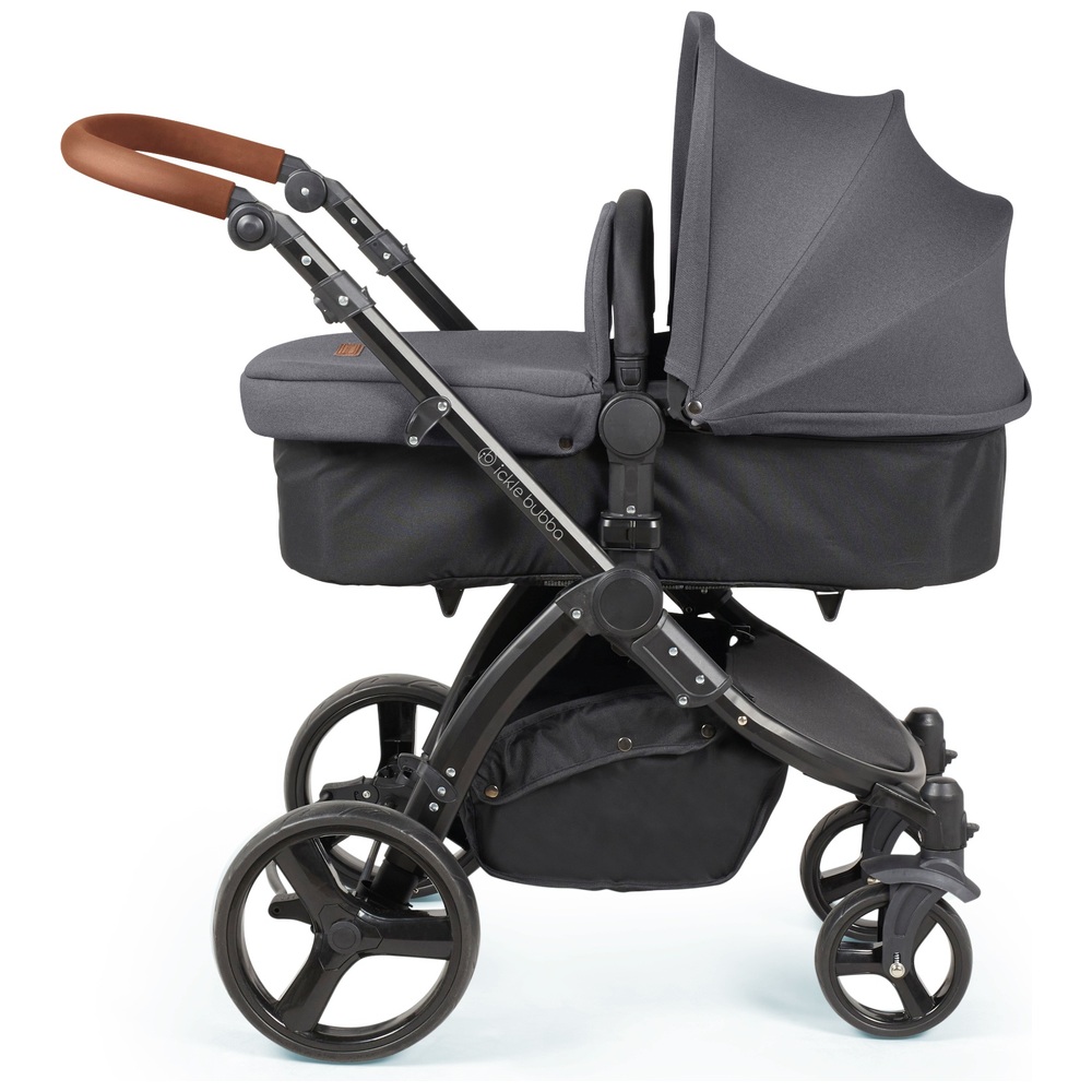 Ickle Bubba Stomp Urban 3-in-1 Reisesystem mit Autositz & ISOFIX-Basis, Schiefergrau