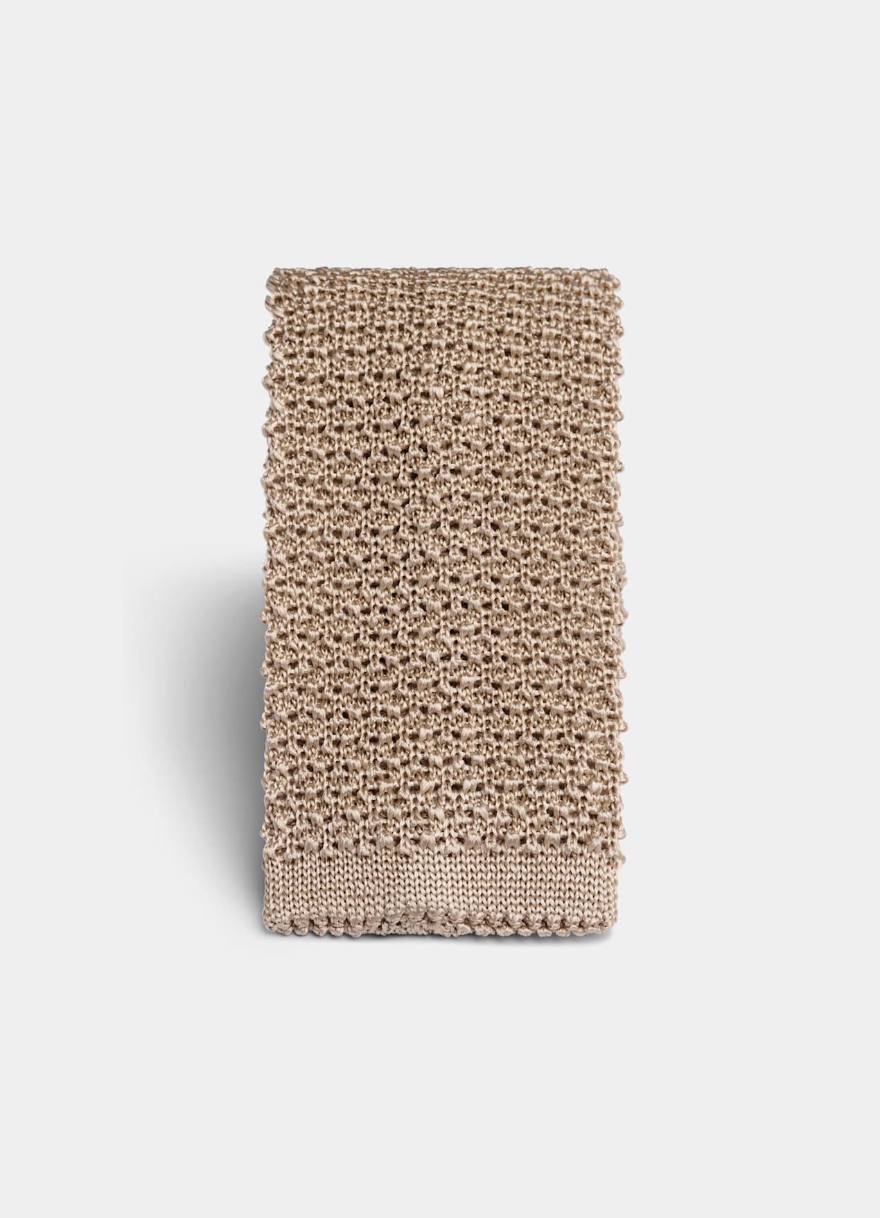 Cravate en maille marron clair