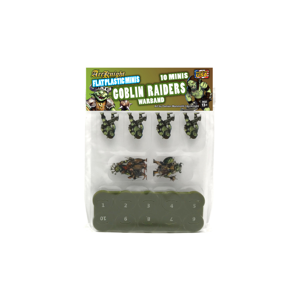 Flat Plastic Miniatures - Goblin Raiders - 10pc