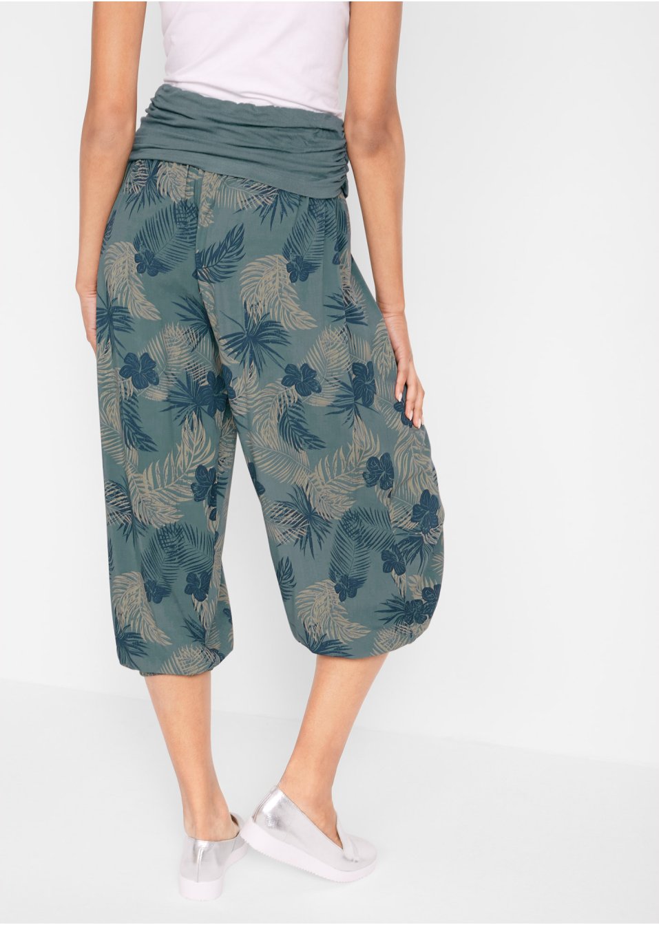 Pantalon 3/4 à taille confortable, Loose-Fit