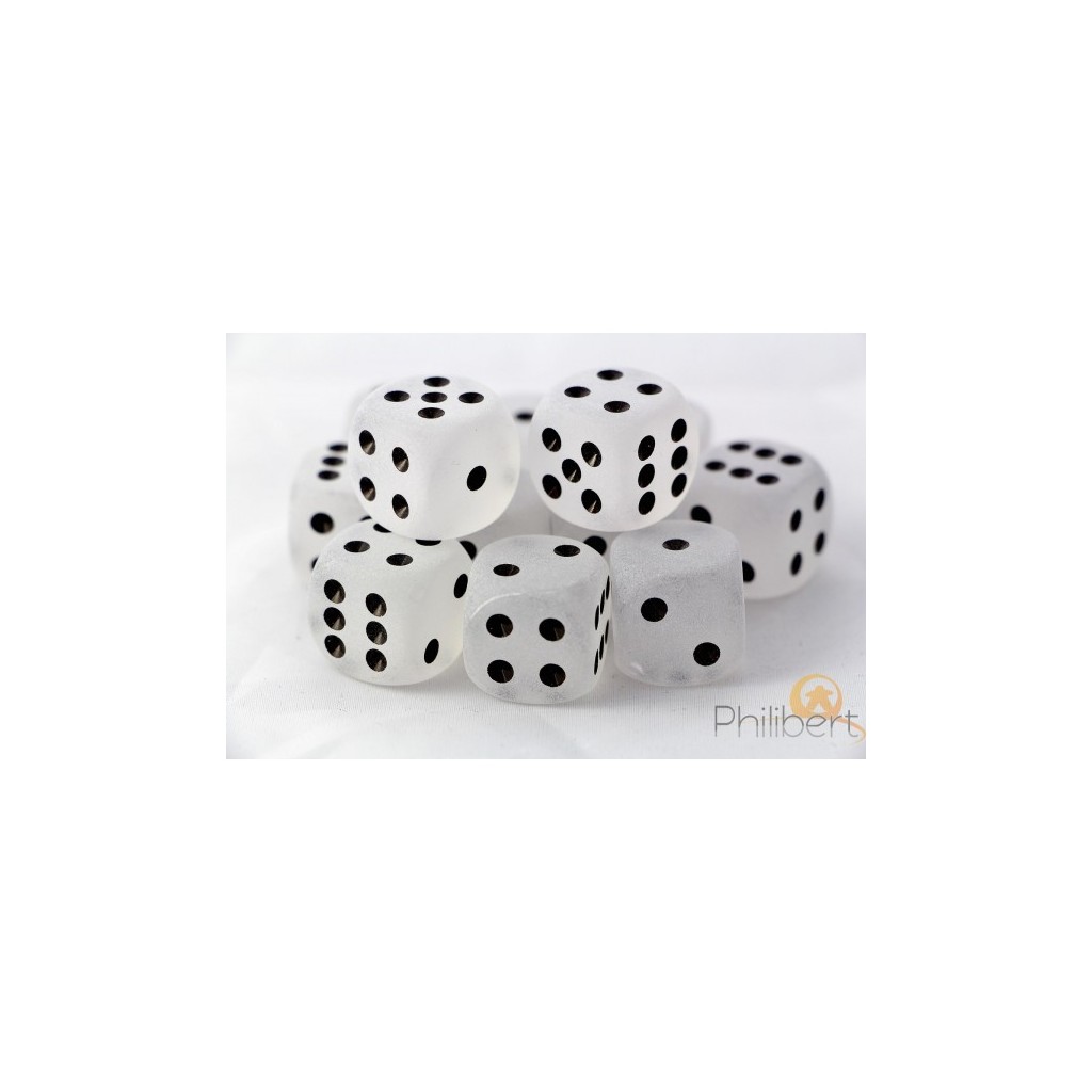 Set de 12 Dés 6 Faces Chessex : Frosted