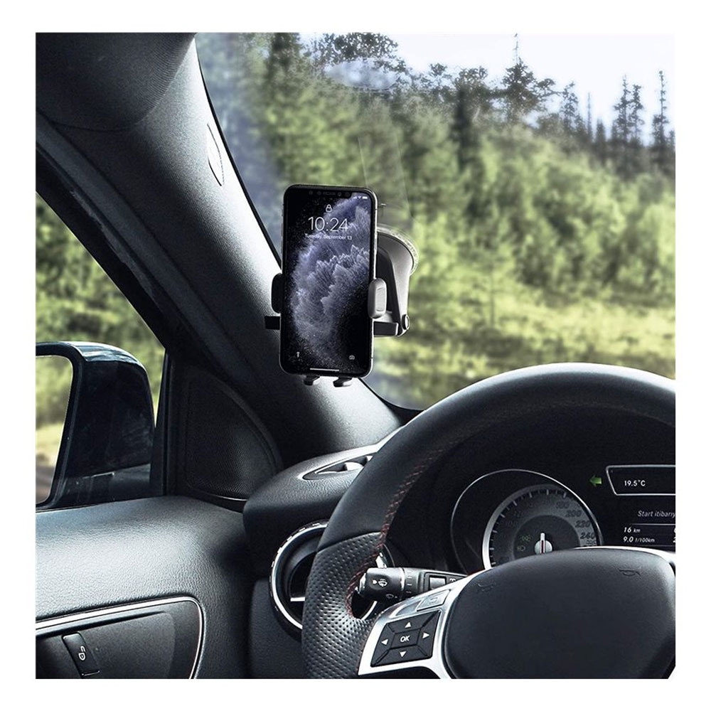 Easy One Touch 5 Universal Auto KFZ Halterung mit Teleskoparm (HLCRIO171AM) - Schwarz