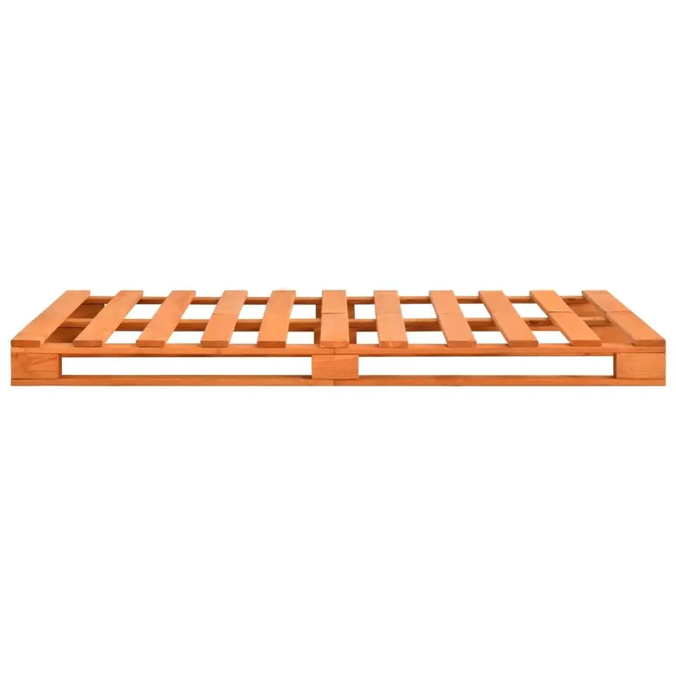 vidaXL - Bed frame pallet - Bruin - Massief grenenhout - 140x200 cm